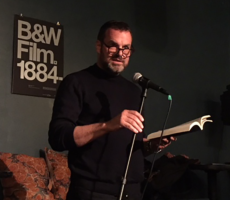 Grant Faulkner reads from his flash fiction collection, “Fissures,” at the Bindery in San Francisco