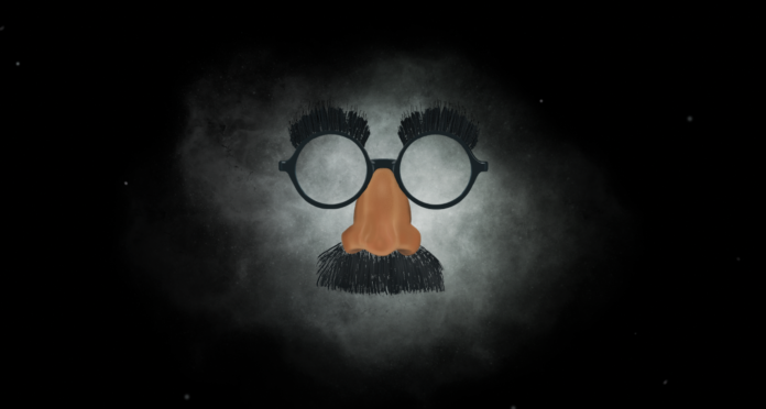 Gaucho glasses floating in front of a cloud of smoke on a mysterious black background