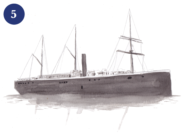 Illustration of SS City of Rio de Janeiro ship