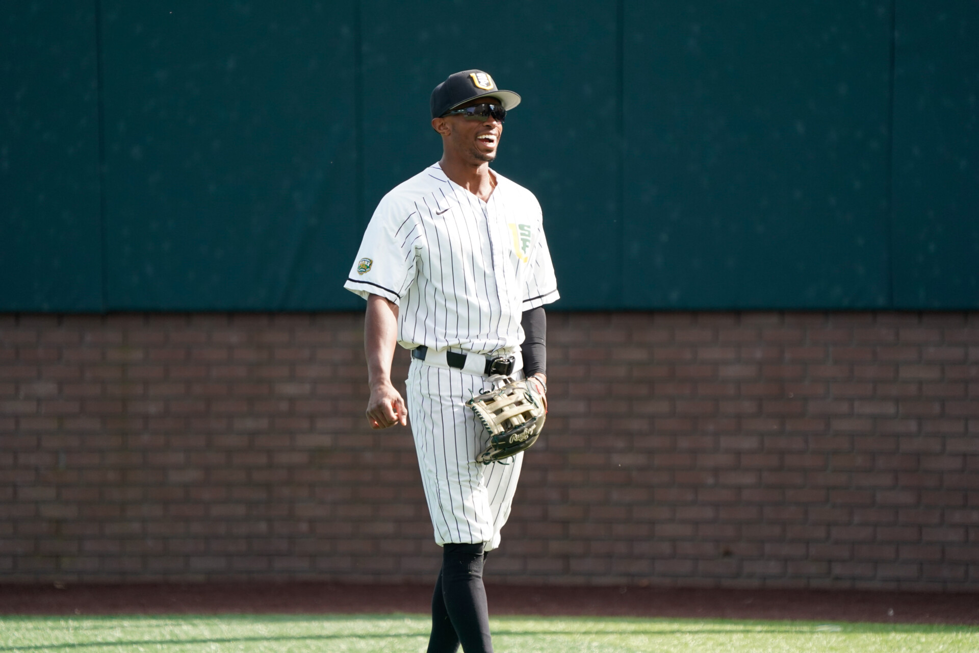 Darius Foster in the outfield.