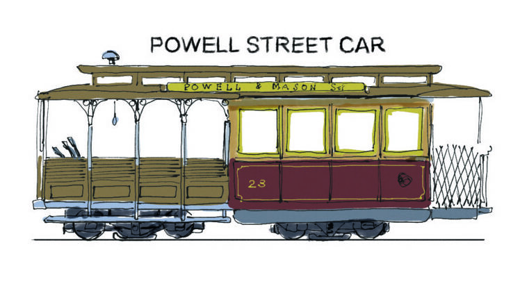 Illustration of a Powell Street car.